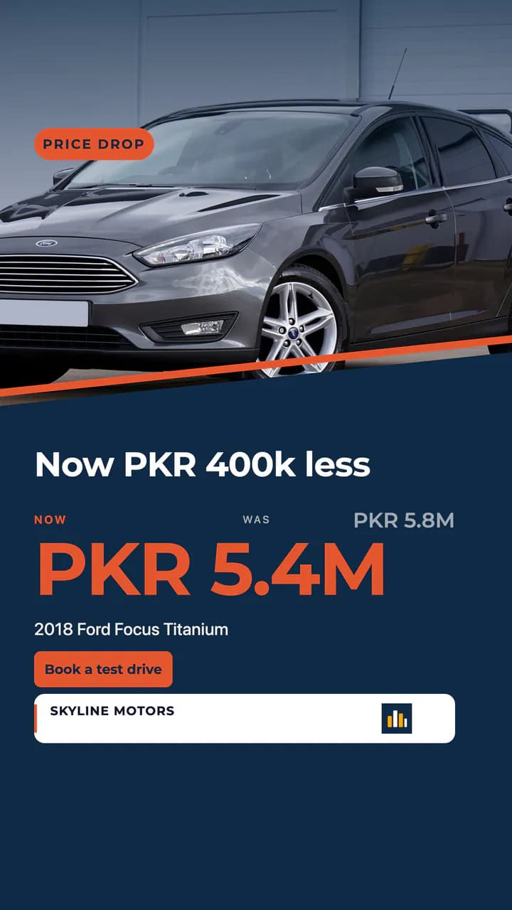 The same price drop design as a 9:16 story