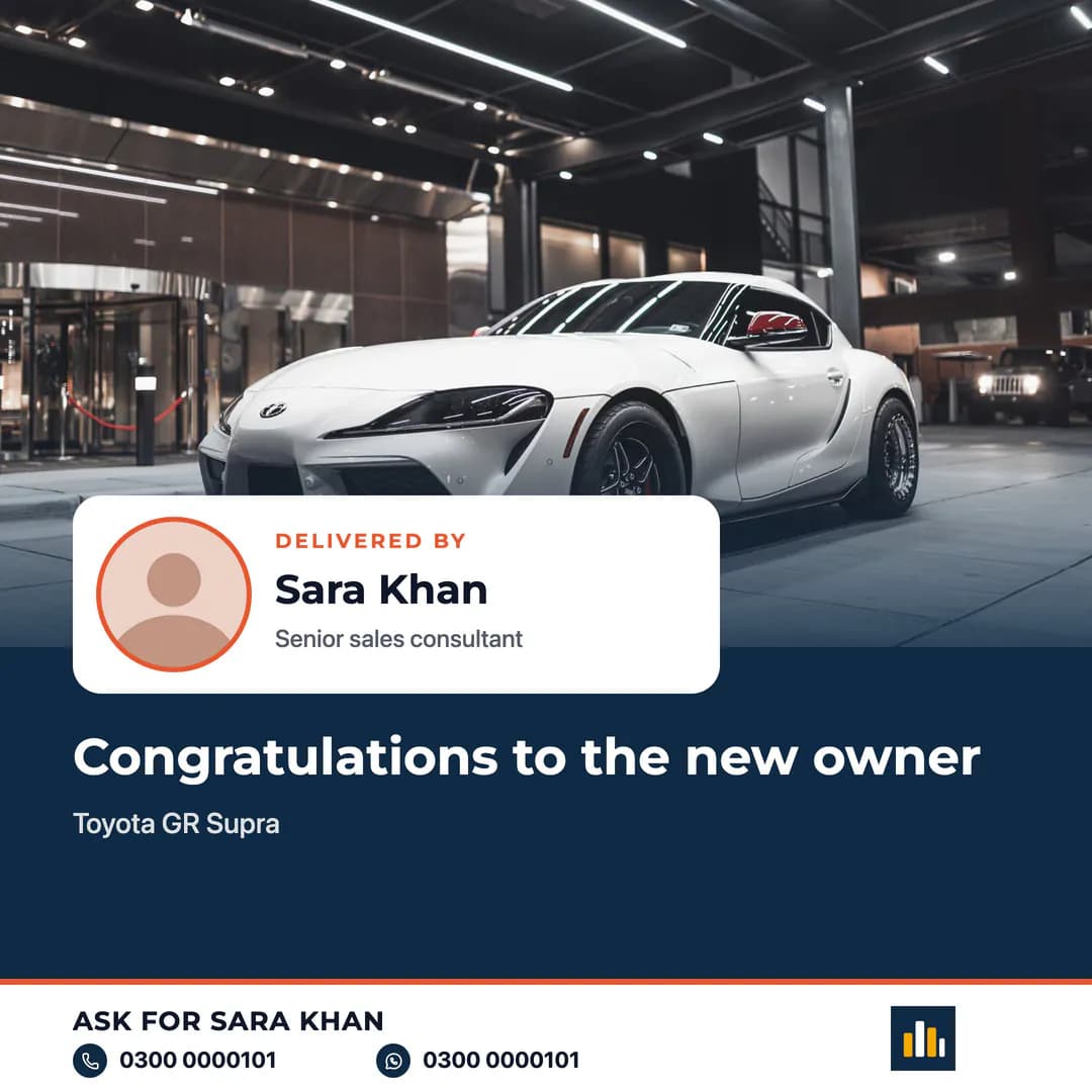 Delivered by Sara Khan: a Toyota GR Supra handover post